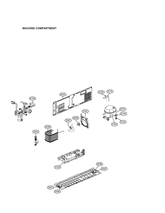 Machine compartment parts