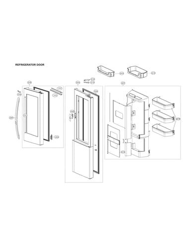 Refrigerator door parts