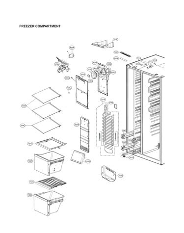 Freezer compartment parts