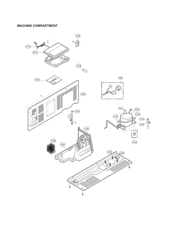 Machine compartment parts