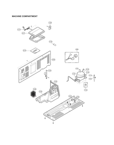 Machine compartment parts