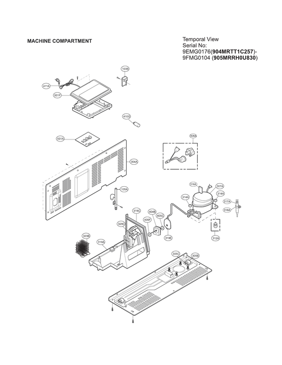 Machine compartment parts
