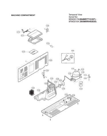 Machine compartment parts