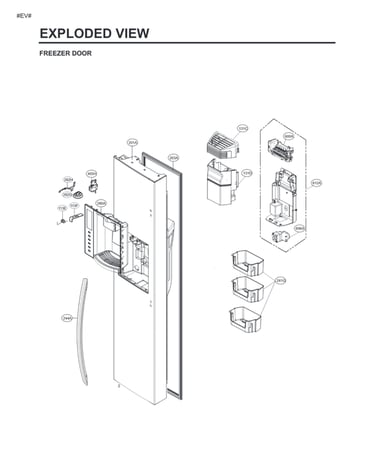 Freezer door parts