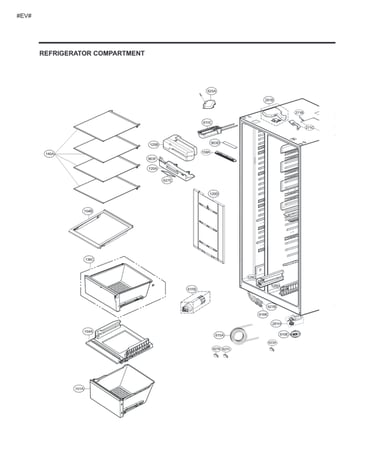 Refrigerator compartment parts