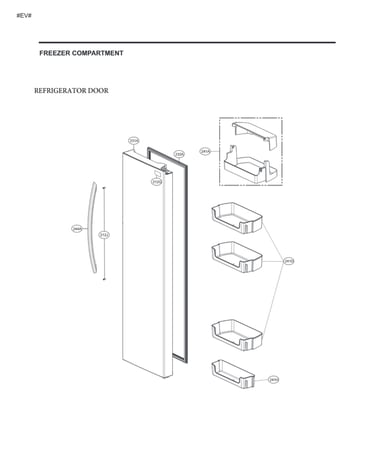 Refrigerator door parts