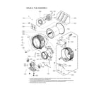 LG WM3770HVA/01 drum & tub assy diagram
