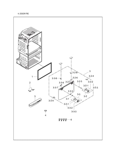 Freezer door parts