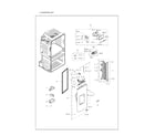 Samsung RF25HMEDBSR/AA-13 left refrigerator door parts diagram