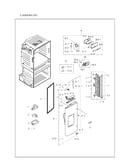 Left refrigerator door parts