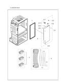Right refrigerator door parts