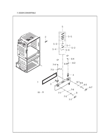Convertible door parts