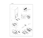 Samsung RF265BEAESR/AA-01 freezer parts diagram