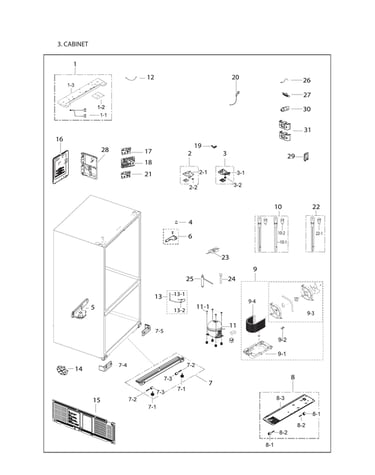 Cabinet parts
