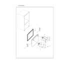 Samsung RF265BEAESR/AA-01 freezer door parts diagram