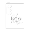 Samsung RF265BEAESR/AA-01 freezer door parts diagram