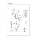 Samsung RF265BEAESR/AA-01 left refrigerator door parts diagram