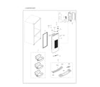 Samsung RF265BEAESR/AA-01 right refrigerator door parts diagram