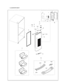 Right refrigerator door parts