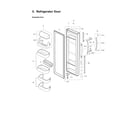 Samsung RS2630W/XAA-00 refrigerator door parts diagram