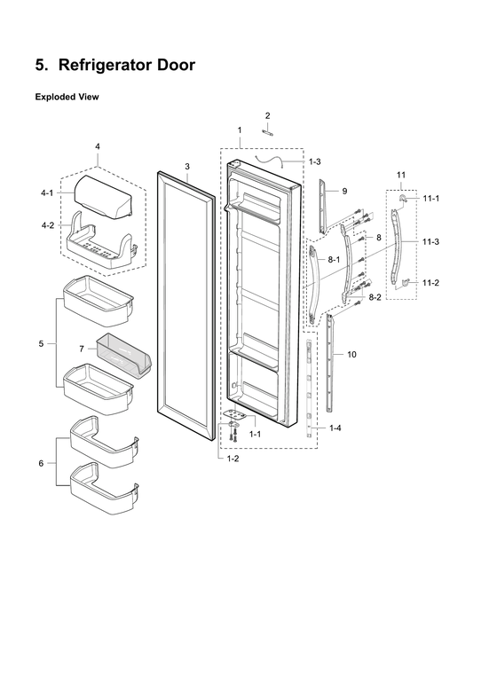 Refrigerator door parts