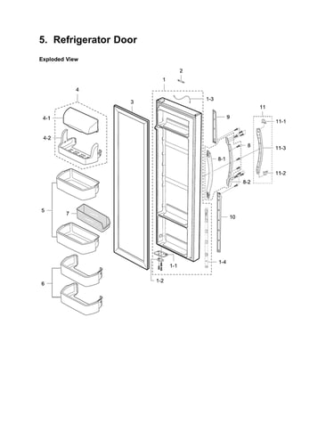 Refrigerator door parts