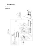 Left refrigerator door parts