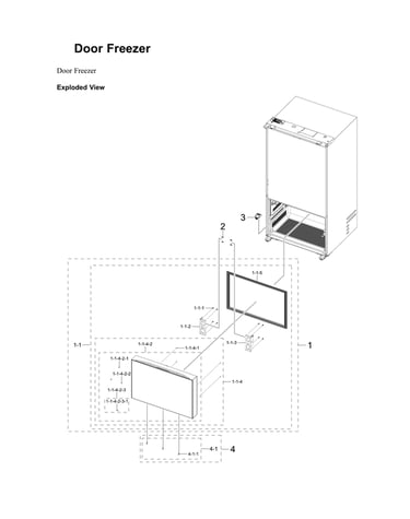 Freezer door parts
