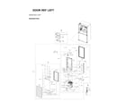 Samsung RF23A967512/AA-00 left refrigerator door diagram