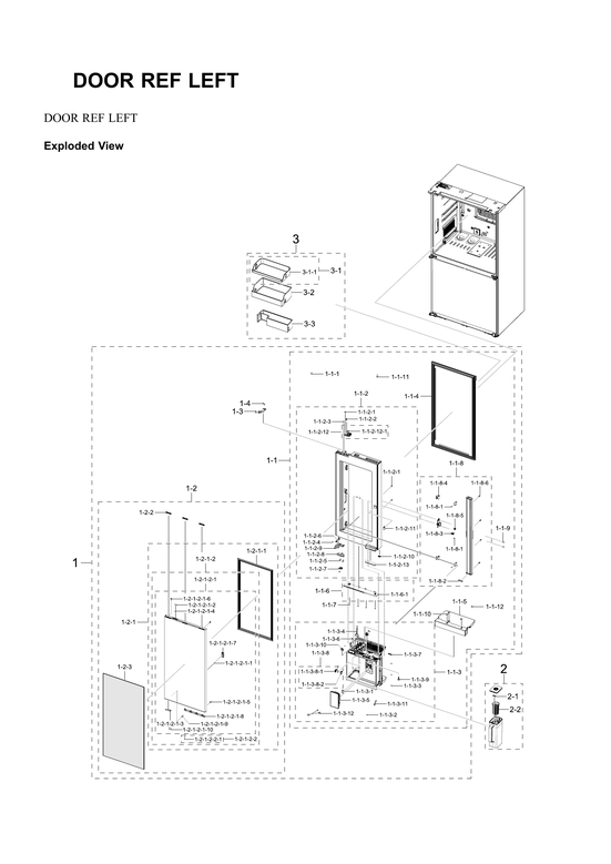 Left refrigerator door