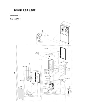 Left refrigerator door