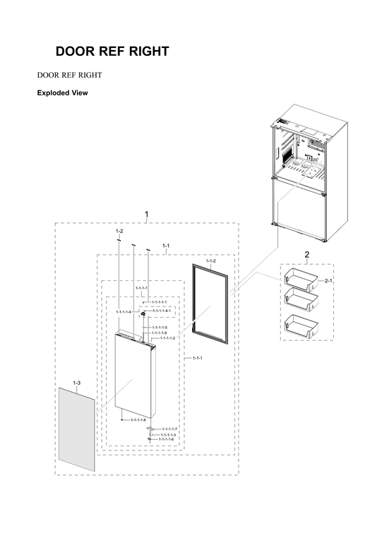 Right refrigerator door