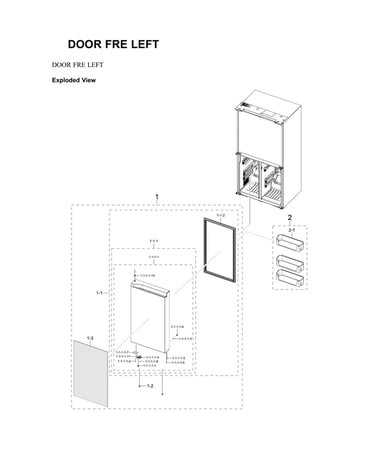 Left freezer door