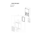 Samsung RF23A967512/AA-00 right freezer door diagram