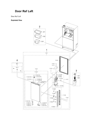 Left refrigerator door