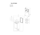 Samsung RF23BB8200AP/AA-00 right refrigerator door diagram