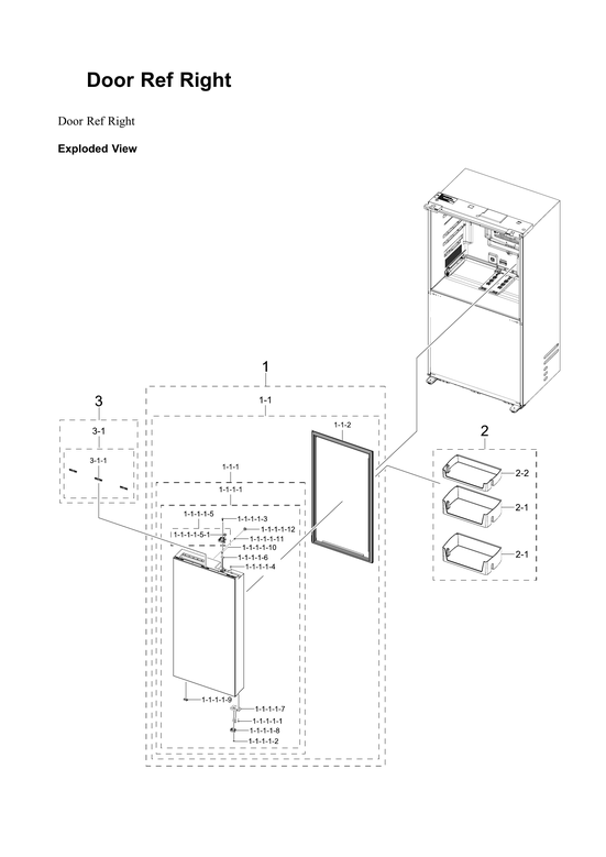 Right refrigerator door