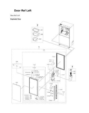 Left refrigerator door