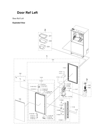 Left refrigerator door