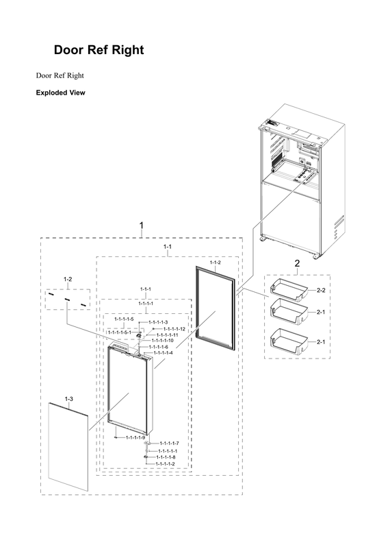Right refrigerator door