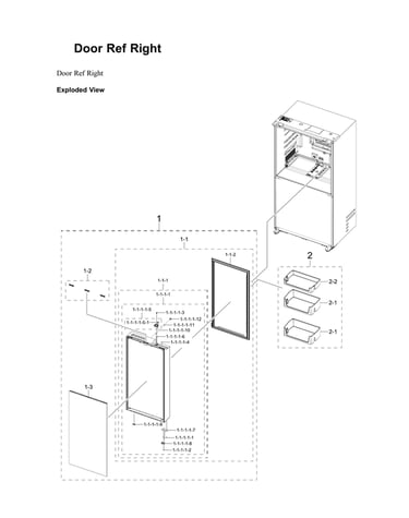 Right refrigerator door