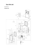 Left refrigerator door parts