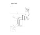Samsung RF23BB89008M/AA-00 right refrigerator door parts diagram