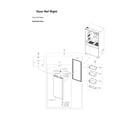 Samsung RF24BB6200AP/AA-00 right refrigerator door parts diagram