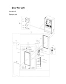 Left refrigerator door parts