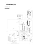 Left refrigerator door parts