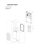Right refrigerator door parts