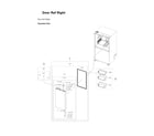 Samsung RF29BB8200AP/AA-00 right refrigerator door parts diagram