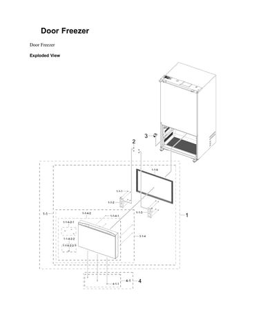 Freezer door parts
