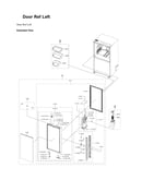 Left refrigerator door parts